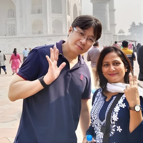 Agra: Taj Mahal and Agra fort Tour with guide at Taj Mahal, Agra, India
