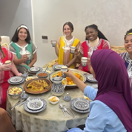 Cook Moroccan Food & Try on Traditional Clothes like a local at Angle Boulevard Tah/ Mohamed 6, Casablanca, Morocco