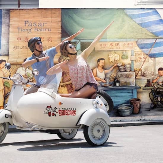 Kampong Glam & Civic District Vespa Tour in Singapore at Singapore Sidecars