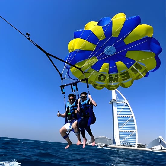 Parasailing in Dubai – Burj Al Arab View at Nemo WaterSports Jet Ski Dubai & Flyboard, Dubai, United Arab Emirates