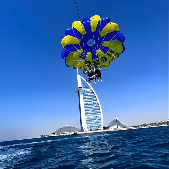 Parasailing in Dubai – Burj Al Arab View at Nemo WaterSports Jet Ski Dubai & Flyboard