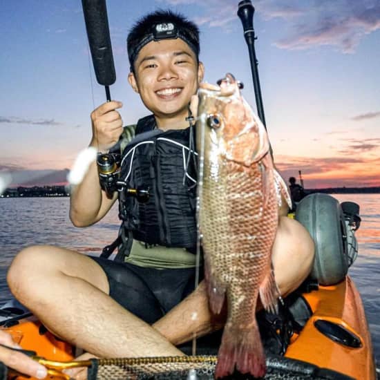 Sunset & Night Kayak Fishing at Pasir Ris Park Carpark A, Singapore, Singapore