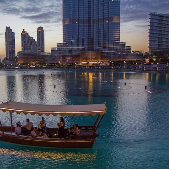 The Dubai Fountain Show and Lake Ride at The Dubai Fountain