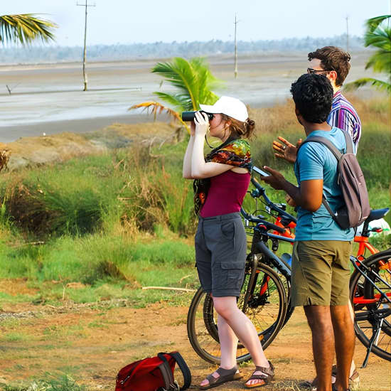 Village Bike Tour & Birdwatching at Thazhuppu Park Road, Kochi, India